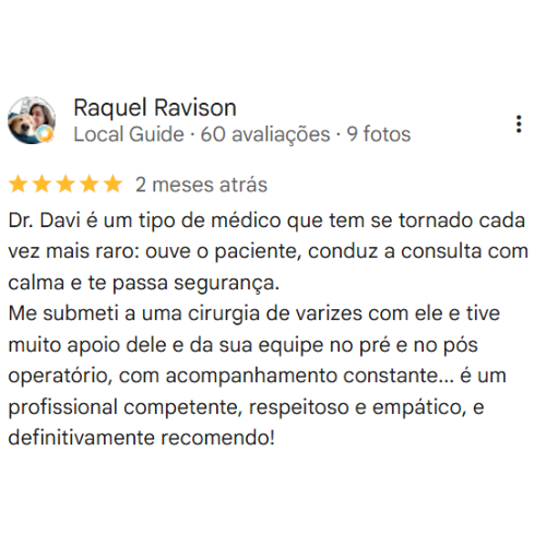 Depoimento do consultório do Dr. Davi Heckmann